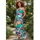 Vestido Longo Plano com Bolso Estampa Brisa do Mar