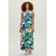 Vestido Longo Plano com Bolso Estampa Brisa do Mar