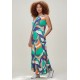 Vestido Longo Plano com Bolso Estampa Brisa do Mar