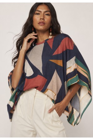 Blusa Asa Delta Malha Tupã Geometrias do Tempo