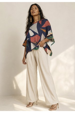 Blusa Asa Delta Malha Tupã Geometrias do Tempo