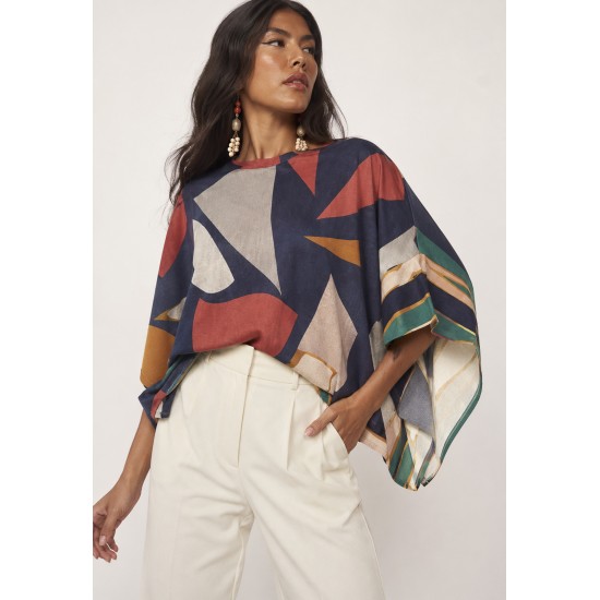 Blusa Asa Delta Malha Tupã Geometrias do Tempo
