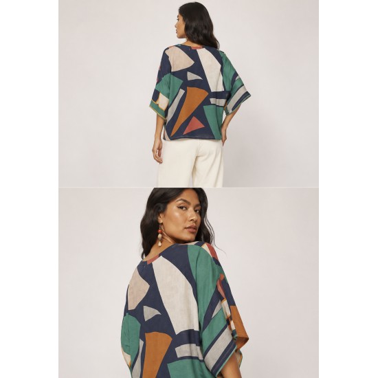 Blusa Asa Delta Malha Tupã Geometrias do Tempo