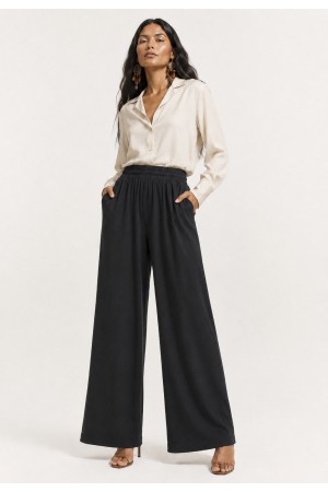Calça Pantalona Inhambuxintã Malha Preto