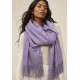 Echarpe Feminina Lilás com Franjas para Frio e Inverno