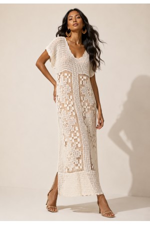 Vestido Renda Filé Caminhos da Lagoa