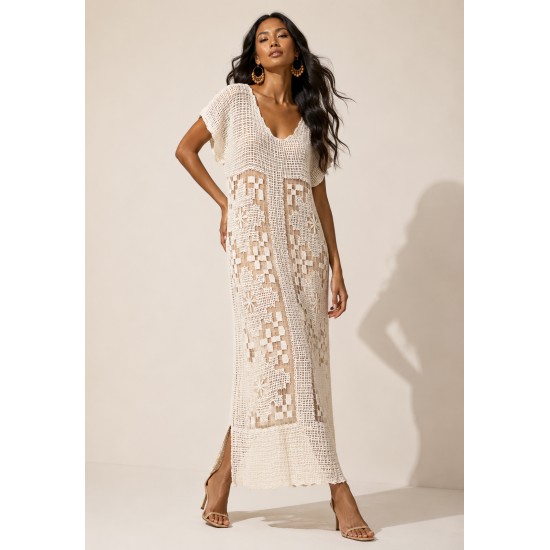 Vestido Renda Filé Caminhos da Lagoa