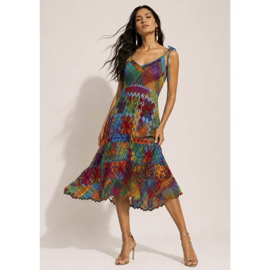 Vestido Renda Filé Jardim do Pontal Azul