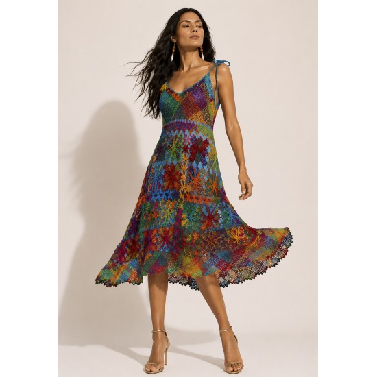Vestido Renda Filé Jardim do Pontal Azul