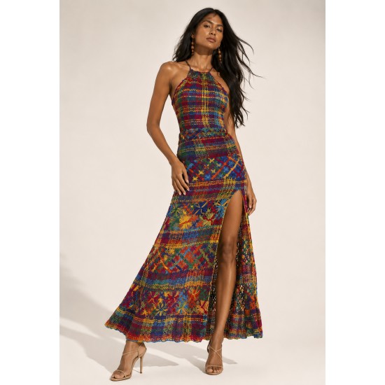 Vestido Renda Filé Cores do Pontal