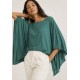 Blusa Poncho Baguari Ampla Verde