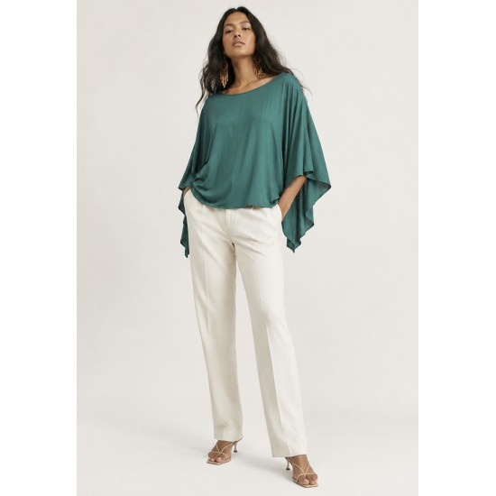 Blusa Poncho Baguari Ampla Verde
