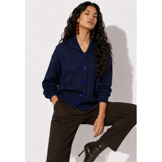 Cardigan Tricô Rio Negro Marinho