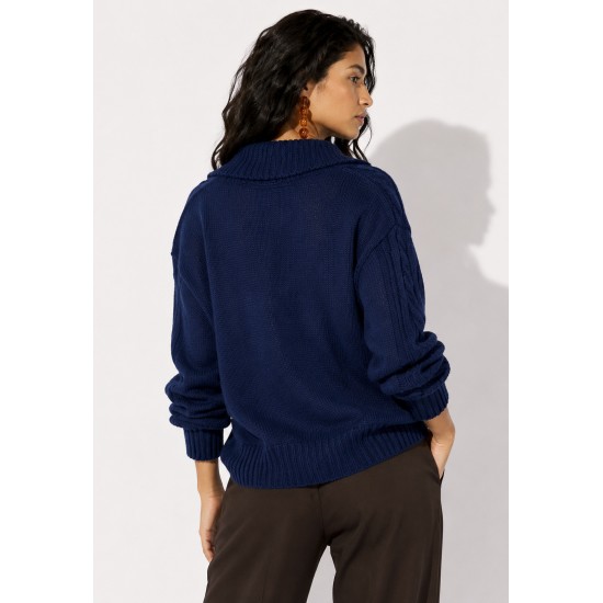 Cardigan Tricô Rio Negro Marinho
