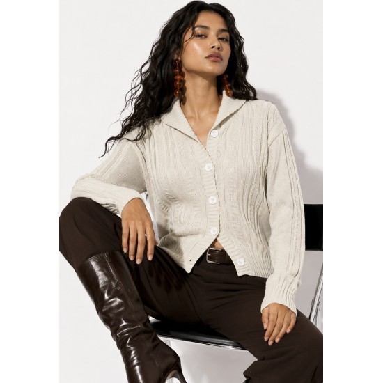 Cardigan Tricô Rio Negro Areia