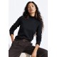 Suéter de Tricot Gola Pequena Inverno Vital Preto