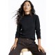 Suéter de Tricot Gola Pequena Inverno Vital Preto