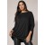 Blusa Canoa Malha Manga 3/4 Preta