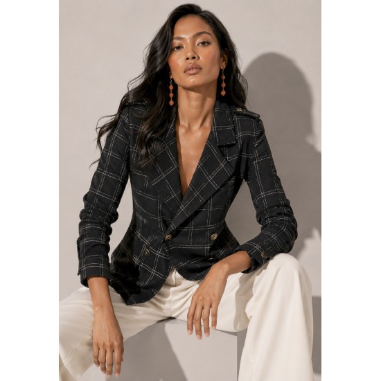 Blazer Trama Leve Preto