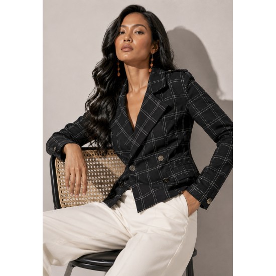 Blazer Trama Leve Preto
