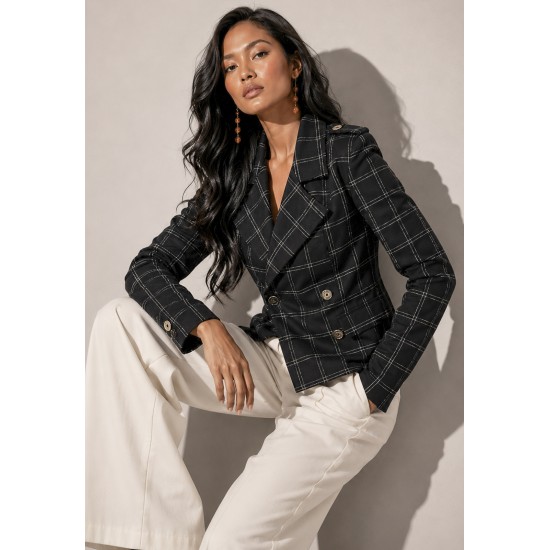 Blazer Trama Leve Preto