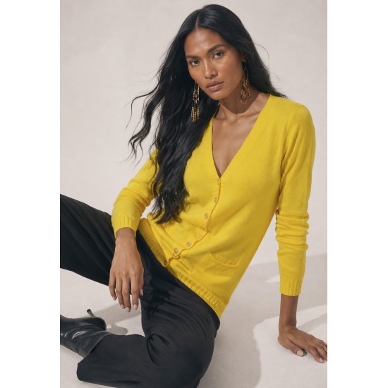 Cardigan Tricot Horizonte Canário Amarelo