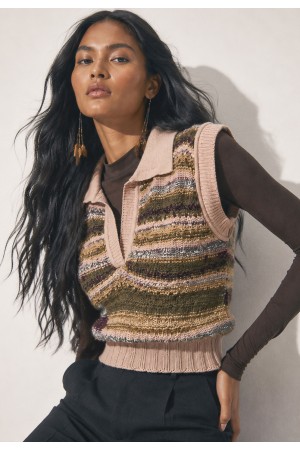 Colete Tricot Cropped Terra Chic