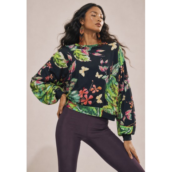 Blusa Moletim Jardim Amazônico