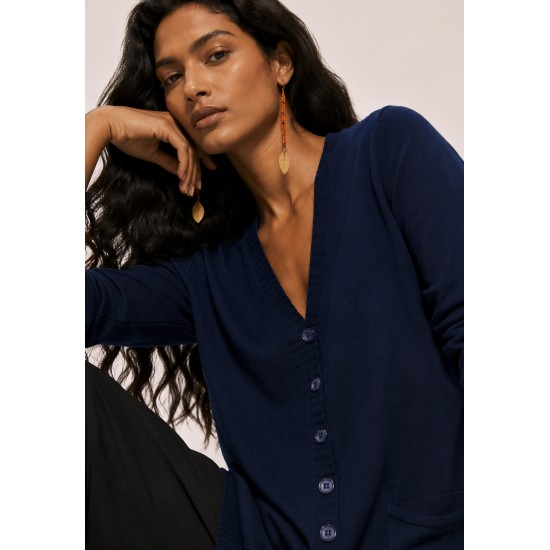 Cardigan Tricot Horizonte Marinho