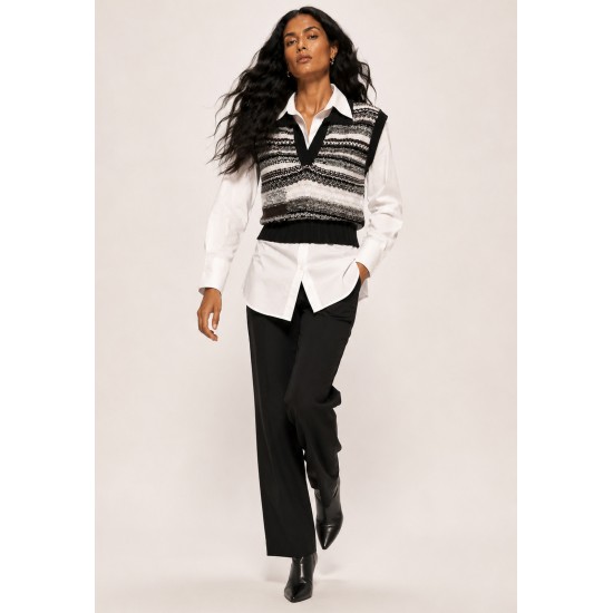 Colete Tricot Cropped Lua & Sombra