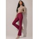 Calça Flare Niara Malha Bordô Queimado