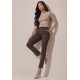 Calça Montaria Nina Malha Marrom Chocolate