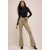 Calça Flare Niara Malha Verde Acizentado