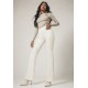 Calça Flare Niara Malha Off White