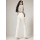 Calça Flare Niara Malha Off White