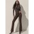Calça Flare Niara Malha Marrom Chocolate