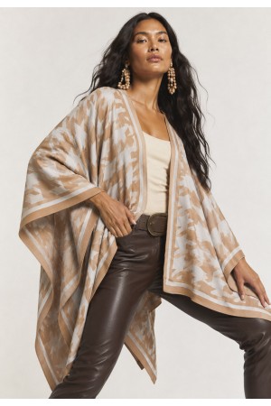 Poncho Tricot Ébano Rosê