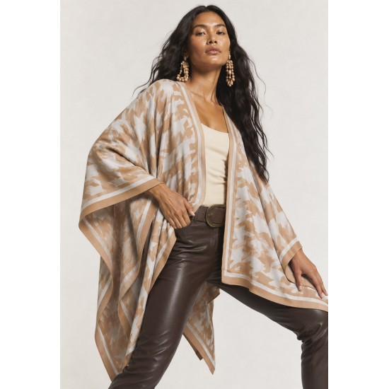 Poncho Tricot Ébano Rosê