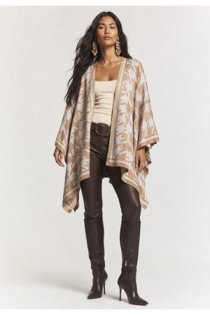 Poncho Tricot Ébano Rosê
