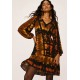 Vestido Curto Malha Manga Longa Sol Poente