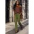 Calça Pantalona Inhambuxintã Malha Oliva Amazônico