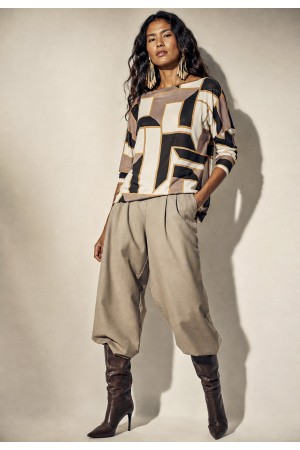 Blusa Canoa Malha Manga 3/4 Igaci