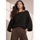 Blusa Tricot Alma Leve Preta