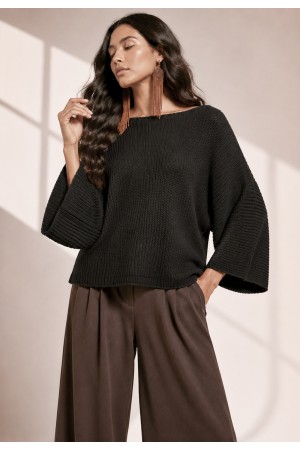 Blusa Tricot Alma Leve Preta