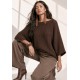 Blusa Tricot Alma Leve Marrom Chocolate