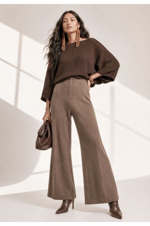 Blusa Tricot Alma Leve Marrom Chocolate
