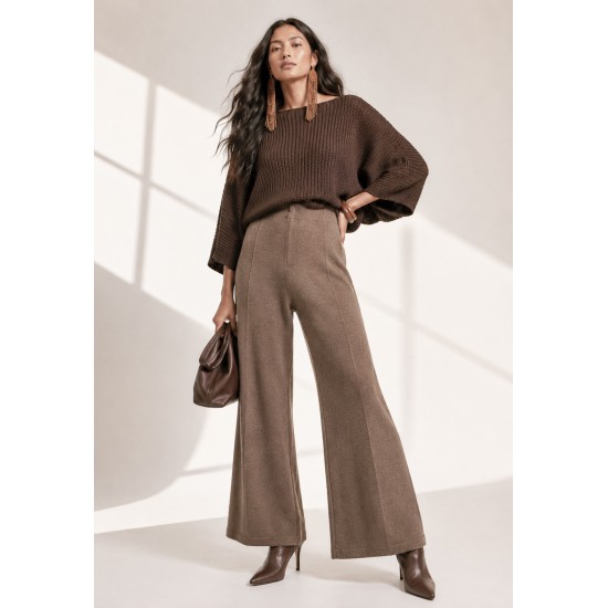 Blusa Tricot Alma Leve Marrom Chocolate