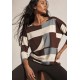 Blusa Morcego Ampla Manga 3/4 Estampa Santa Rosa do Tocantins 