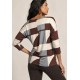 Blusa Morcego Ampla Manga 3/4 Estampa Santa Rosa do Tocantins 