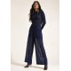 Calça Pantalona Transparente Renda Safira